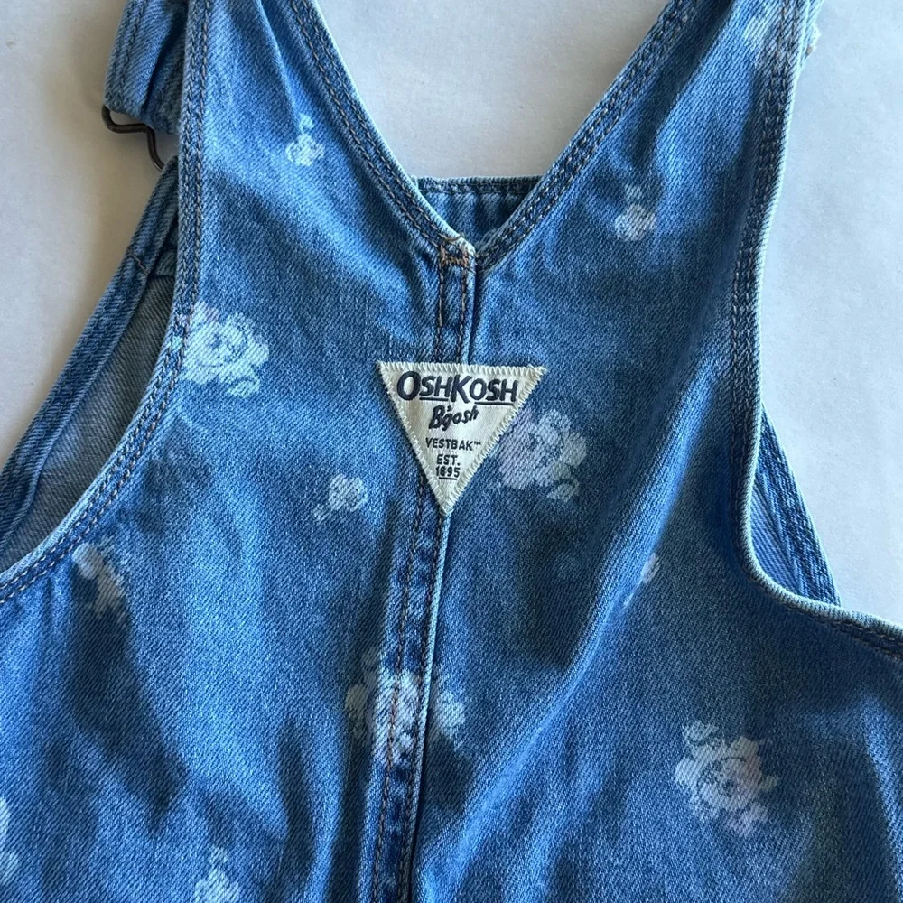 Girls vintage Osh Kosh B’gosh denim blue jean overalls outfit size‎ 2T